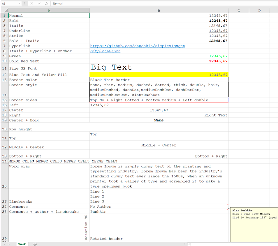 XLSX screenshot